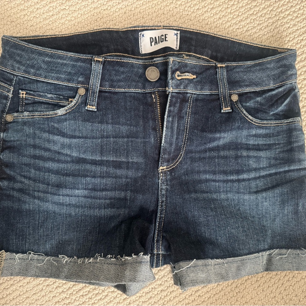 PAIGE Blue Denim Shorts